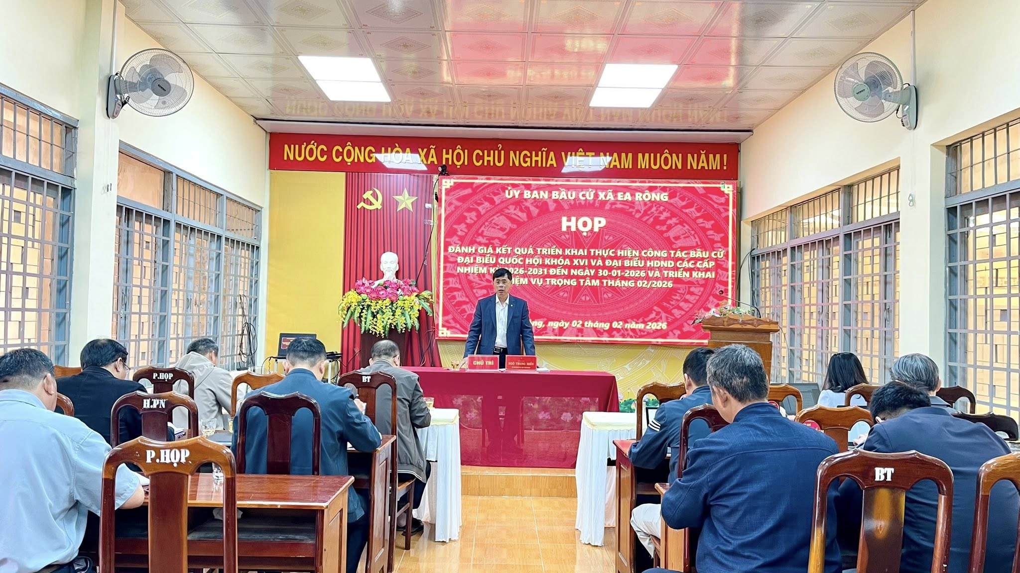 HỌP ĐÁNH GIÁ KẾT QUẢ TRIỂN KHAI THỰC HIỆN CÔNG TÁC BẦU CỬ VÀ TRIỂN KHAI NHIỆM VỤ TRỌNG TÂM THÁNG 02/2026